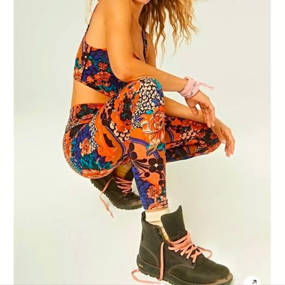Free People Loose Control Printed Leggings in Wild Garden - Picture 5 of 5